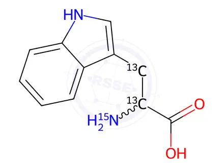 Chemical structure of D,L-Tryptophan-13C2,15N