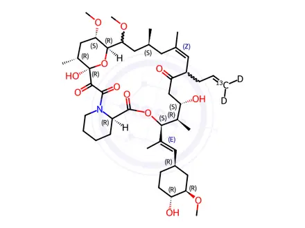 Chemical structure of Tacrolimus-13C,D2