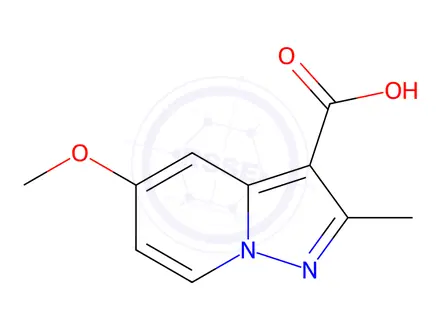 Chemical structure of 5-Methoxy-2-methylpyrazolo[1,5-a]pyridine-3-carboxylic acid