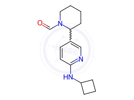 Chemical structure of 2-(6-(Cyclobutylamino)pyridin-3-yl)piperidine-1-carbaldehyde