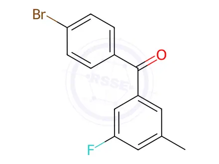 Chemical structure of 4-Bromo-3'-fluoro-5'-methylbenzophenone