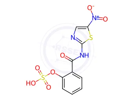 Chemical structure of Tizoxanide Sulfate