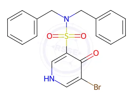 Chemical structure of N,N-Dibenzyl-5-bromo-4-hydroxypyridine-3-sulfonamide