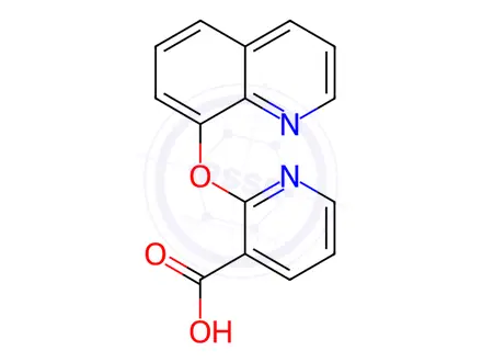 Chemical structure of 2-(Quinolin-8-yloxy)nicotinic acid