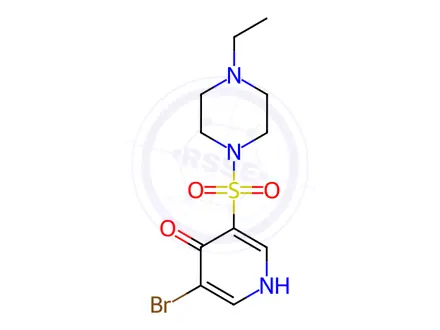 Chemical structure of 3-Bromo-5-((4-ethylpiperazin-1-yl)sulfonyl)pyridin-4-ol