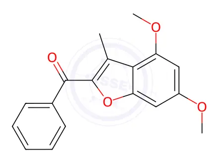 Chemical structure of (4,6-Dimethoxy-3-methylbenzofuran-2-yl)(phenyl)methanone