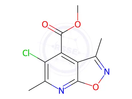 Chemical structure of Methyl 5-chloro-3,6-dimethylisoxazolo[5,4-b]pyridine-4-carboxylate