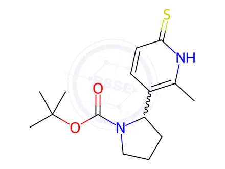 Chemical structure of tert-Butyl 2-(6-mercapto-2-methylpyridin-3-yl)pyrrolidine-1-carboxylate