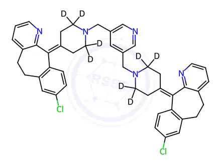 Chemical structure of 5'-[(Desloratadine)methyl] Rupatadine-d8