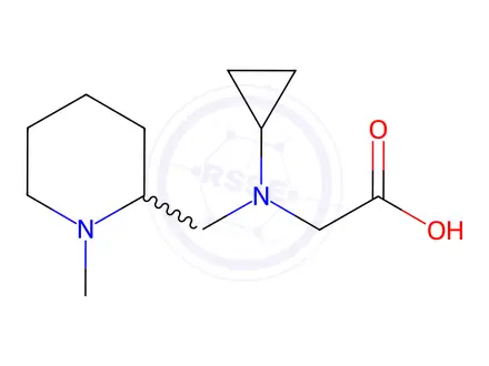 Chemical structure of 2-(Cyclopropyl((1-methylpiperidin-2-yl)methyl)amino)acetic acid