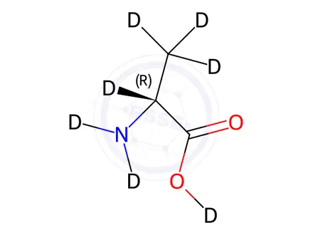 Chemical structure of D-Alanine-[D7]