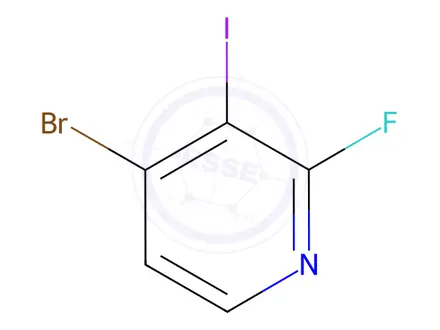 Chemical structure of 4-Bromo-2-fluoro-3-iodopyridine