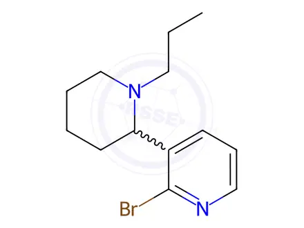 Chemical structure of 2-Bromo-3-(1-propylpiperidin-2-yl)pyridine