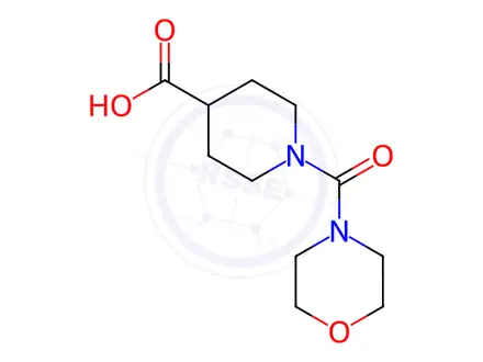 Chemical structure of 1-(Morpholine-4-carbonyl)piperidine-4-carboxylic acid