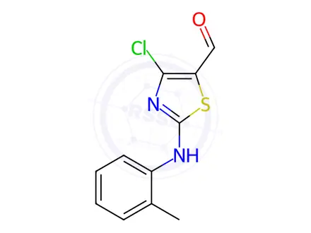 Chemical structure of 4-Chloro-2-[(2-methylphenyl)amino]-1,3-thiazole-5-carbaldehyde