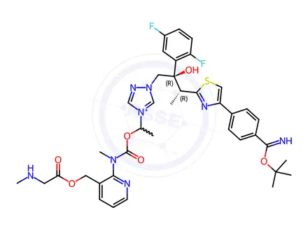 Chemical structure of Isavuconazonium Sulfate Impurity 15 Monomer