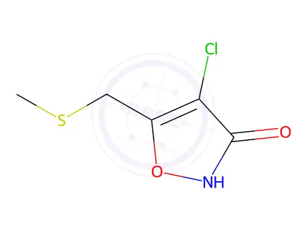 Chemical structure of 4-Chloro-5-((methylthio)methyl)isoxazol-3(2H)-one