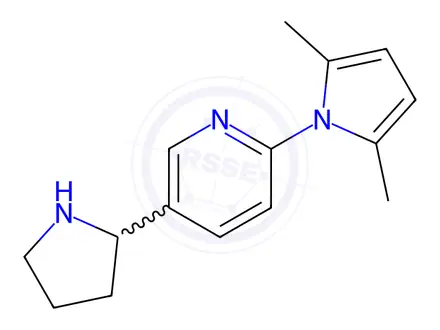 Chemical structure of 2-(2,5-Dimethyl-1H-pyrrol-1-yl)-5-(pyrrolidin-2-yl)pyridine