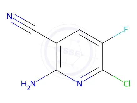 Chemical structure of 2-Amino-6-chloro-5-fluoropyridine-3-carbonitrile