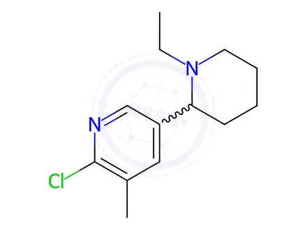 Chemical structure of 2-Chloro-5-(1-ethylpiperidin-2-yl)-3-methylpyridine