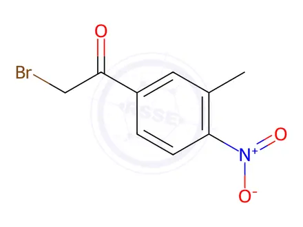Chemical structure of 2-Bromo-1-(3-methyl-4-nitrophenyl)ethanone
