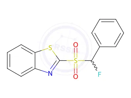 Chemical structure of Benzothiazole, 2-[(fluorophenylmethyl)sulfonyl]-