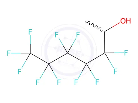 Chemical structure of 1-Perfluoropentyl ethanol (5:2 secondary)