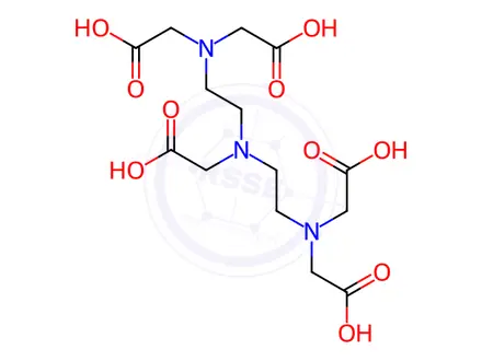 Chemical structure of Trolamine Impurity 10 (Diethylenetriaminepentaacetic Acid)