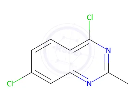 Chemical structure of QUINAZOLINE, 4,7-DICHLORO-2-METHYL-