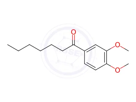 Chemical structure of 1-(3,4-Dimethoxyphenyl)heptan-1-one