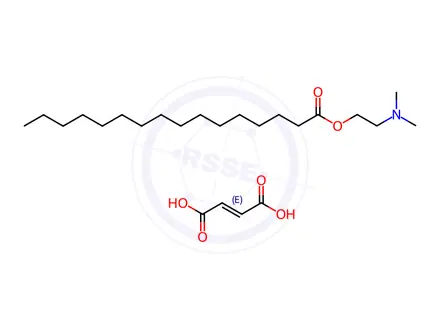 Chemical structure of Hexadecanoic acid, 2-(dimethylamino)ethyl ester, (Z)-2-butenedioate (1:1)
