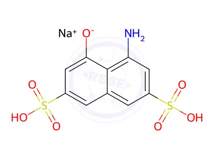 Chemical structure of 8-AMINO-1-NAPHTHOL-3,6-DISULFONIC ACID MONOSODIUM SALT N-HYDRATE