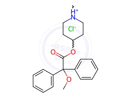 Chemical structure of ACETIC ACID, 2,2-DIPHENYL-2-METHOXY-, (1-METHYL-4-PIPERIDYL) ESTER, HY DROCHLORID