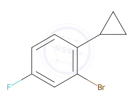 Chemical structure of 2-Bromo-1-cyclopropyl-4-fluorobenzene
