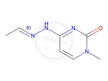 Chemical structure of Acetaldehyde, (1,2-dihydro-1-methyl-2-oxo-4-pyrimidinyl)hydrazone (9CI)