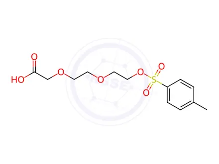 Chemical structure of 2-(2-(2-(tosyloxy)ethoxy)ethoxy)acetic acid