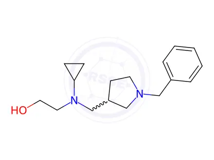 Chemical structure of 2-(((1-Benzylpyrrolidin-3-yl)methyl)(cyclopropyl)amino)ethanol
