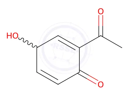 Chemical structure of 2,5-Cyclohexadien-1-one, 2-acetyl-4-hydroxy-(9CI)