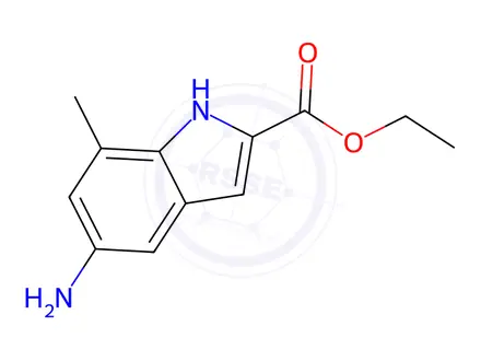 Chemical structure of Ethyl 5-amino-7-methyl-1H-indole-2-carboxylate