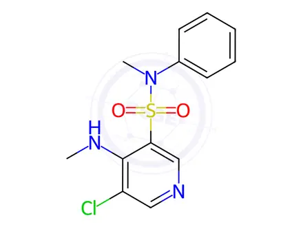 Chemical structure of 5-Chloro-N-methyl-4-(methylamino)-N-phenylpyridine-3-sulfonamide