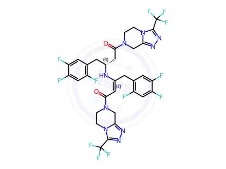 Chemical structure of Sitagliptin Impurity B