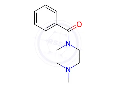Chemical structure of Piperazine, 1-benzoyl-4-methyl-