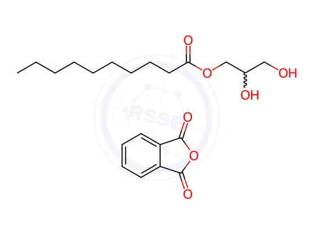 Chemical structure of 1,3-Isobenzofurandione, polymer with 1,2,3-propanetriol, decanoate
