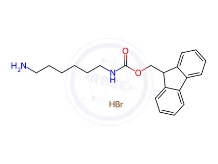 Chemical structure of 9-Fluorenylmethyl N-(6-aminohexyl)carbamate hydrobromide