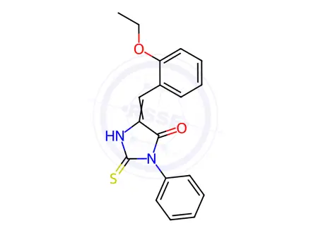 Chemical structure of (5E)-5-(2-Ethoxybenzylidene)-2-mercapto-3-phenyl-3,5-dihydro-4H-imidazol-4-one