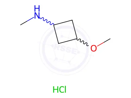 Chemical structure of 3-Methoxy-N-methylcyclobutan-1-amine Hydrochloride