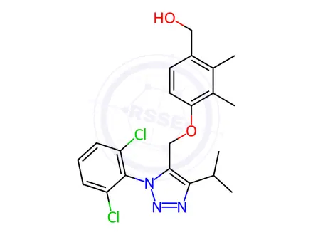 Chemical structure of (4-((1-(2,6-Dichlorophenyl)-4-isopropyl-1H-1,2,3-triazol-5-yl)methoxy)-2,3-dimethylphenyl)methanol