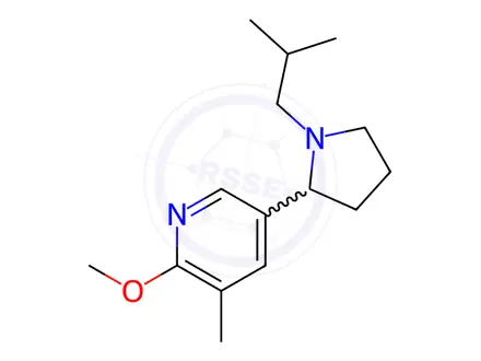 Chemical structure of 5-(1-Isobutylpyrrolidin-2-yl)-2-methoxy-3-methylpyridine