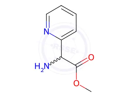 Chemical structure of 2-Methoxy-2-oxo-1-(pyridin-2-yl)ethan-1-aminium Chloride