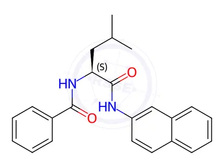 Chemical structure of N-Benzoyl-L-leucine-β-naphthylamide